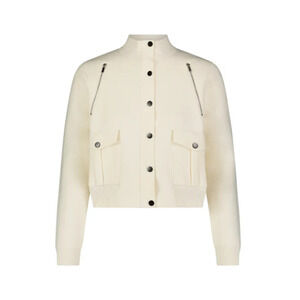 Aleeza Paris Sussex Jacket Cardigan XL High quality Knit Ivory & Silver NEW $198